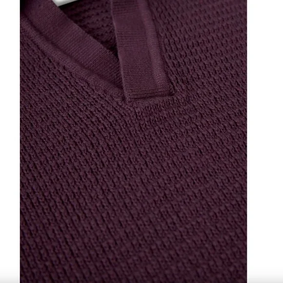 NEW Sweater Knit Polo (The Sebastian Long Sleeve Polo - Amethyst) - Picture 8 of 8